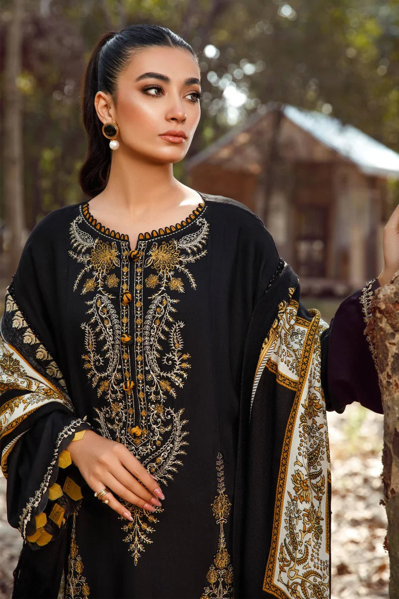 Maria B FZH-605 Lawn 3Pc Emb Suit With Digital Printed Monar Dupatta