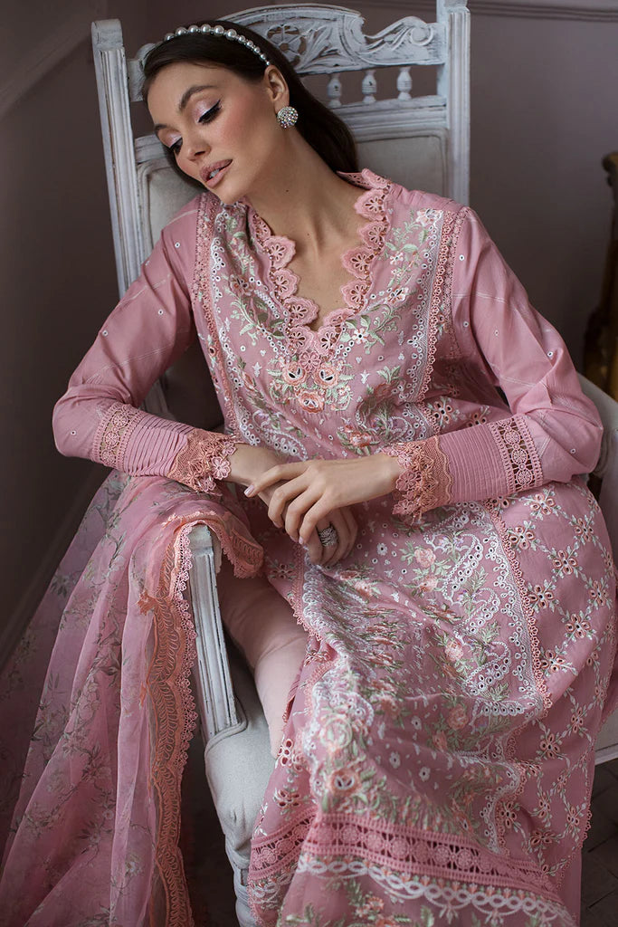 Sobia Nazir 3PC Unstitched Luxury Lawn Chikenkari Heavy Embroidered Suit