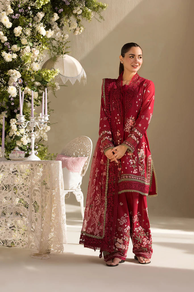 Sobia Nazir 3PC Unstitched Luxury Lawn Heavy Embroidered Suit