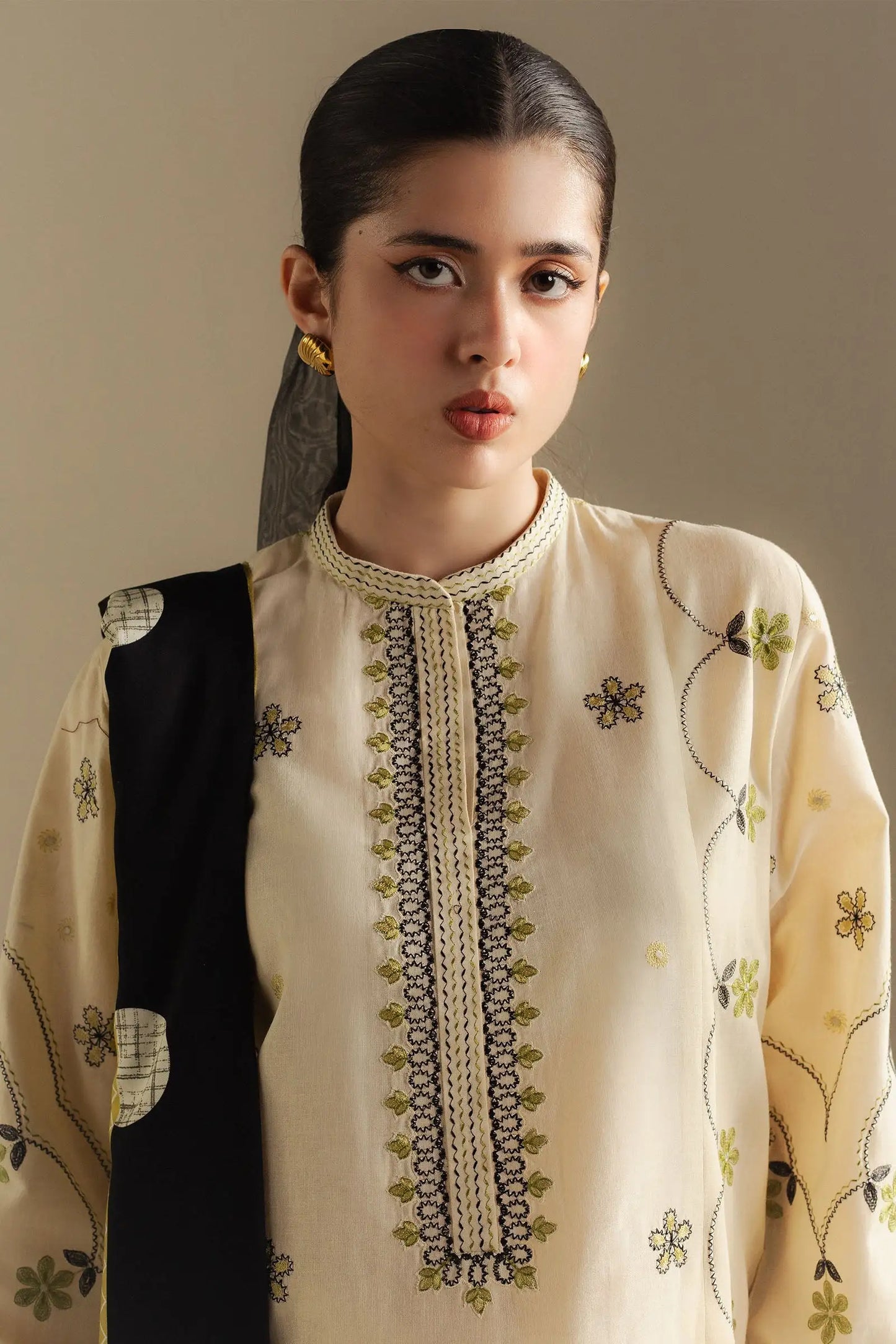 Zara Shahjahan 028 Unstitched Luxury Dhanak Heavy Embroidered 3PC Suit