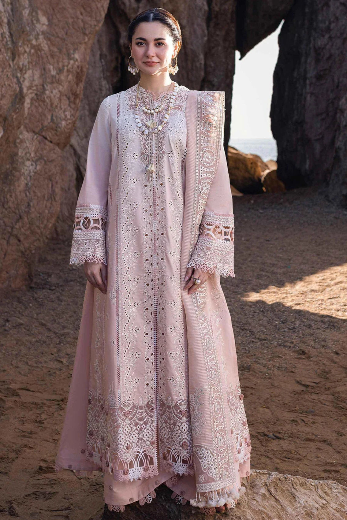 Qalamkar 3PC Unstitched Luxury Lawn Chikenkari Heavy Embroidered Suit