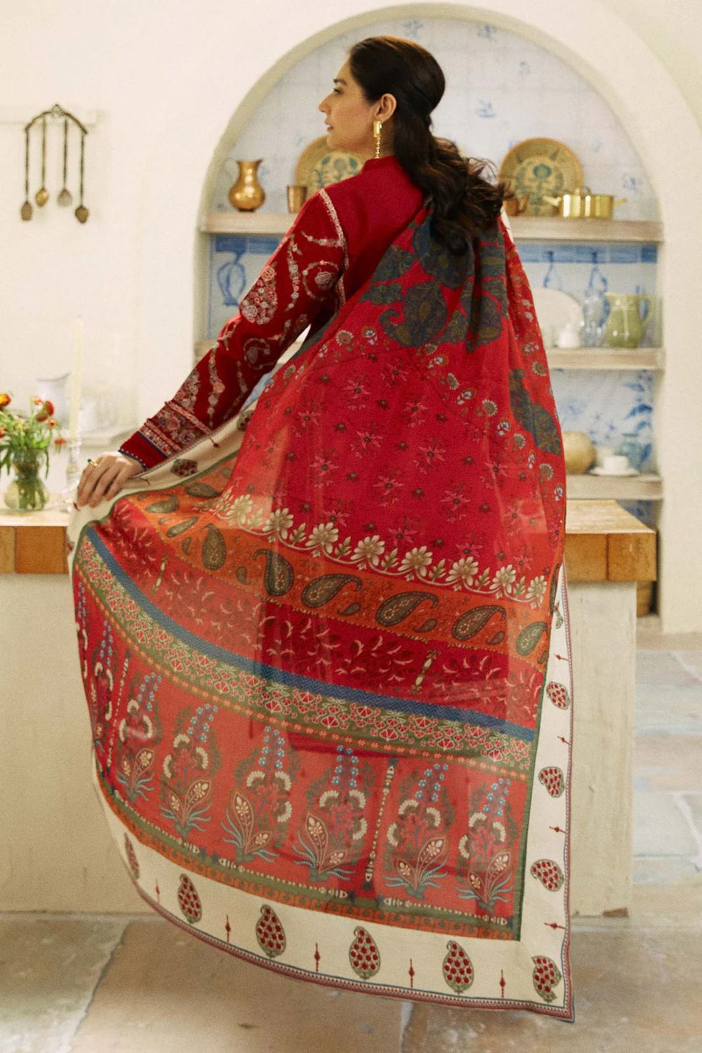 Zara Shahjahan 3PC Unstitched Luxury Lawn Heavy Embroidered Suit