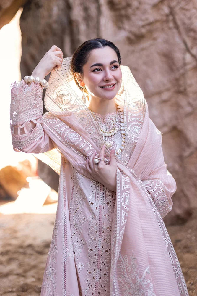 Qalamkar 3PC Unstitched Luxury Lawn Chikenkari Heavy Embroidered Suit