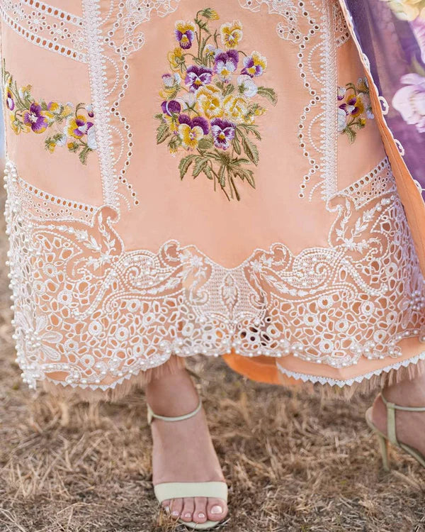 Mushq 3PC Unstitched Luxury Lawn Chikenkari Heavy Embroidered Suit