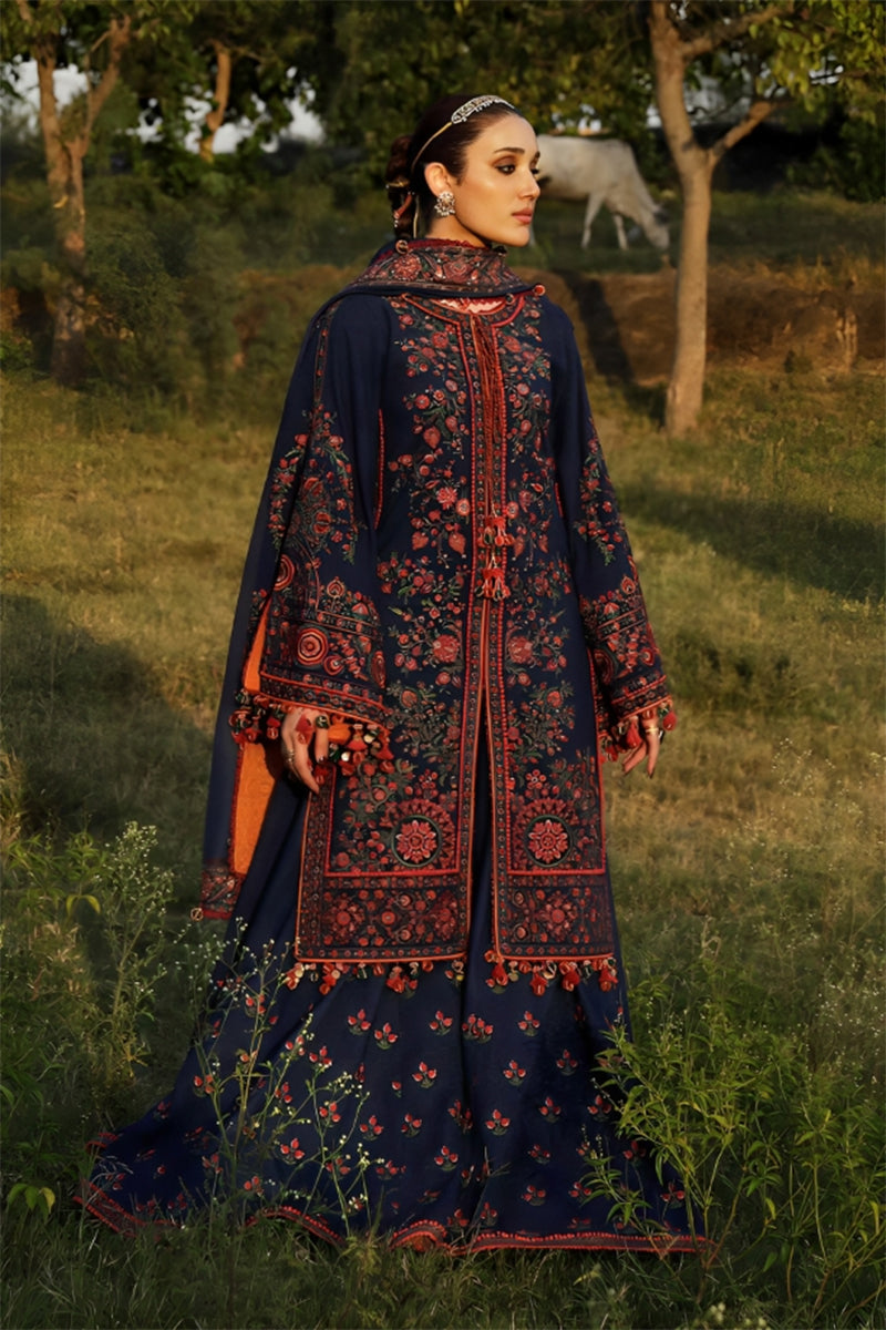 Hussain Rehar FF-009 Luxury Embroidered Lawn 3Pc Suit