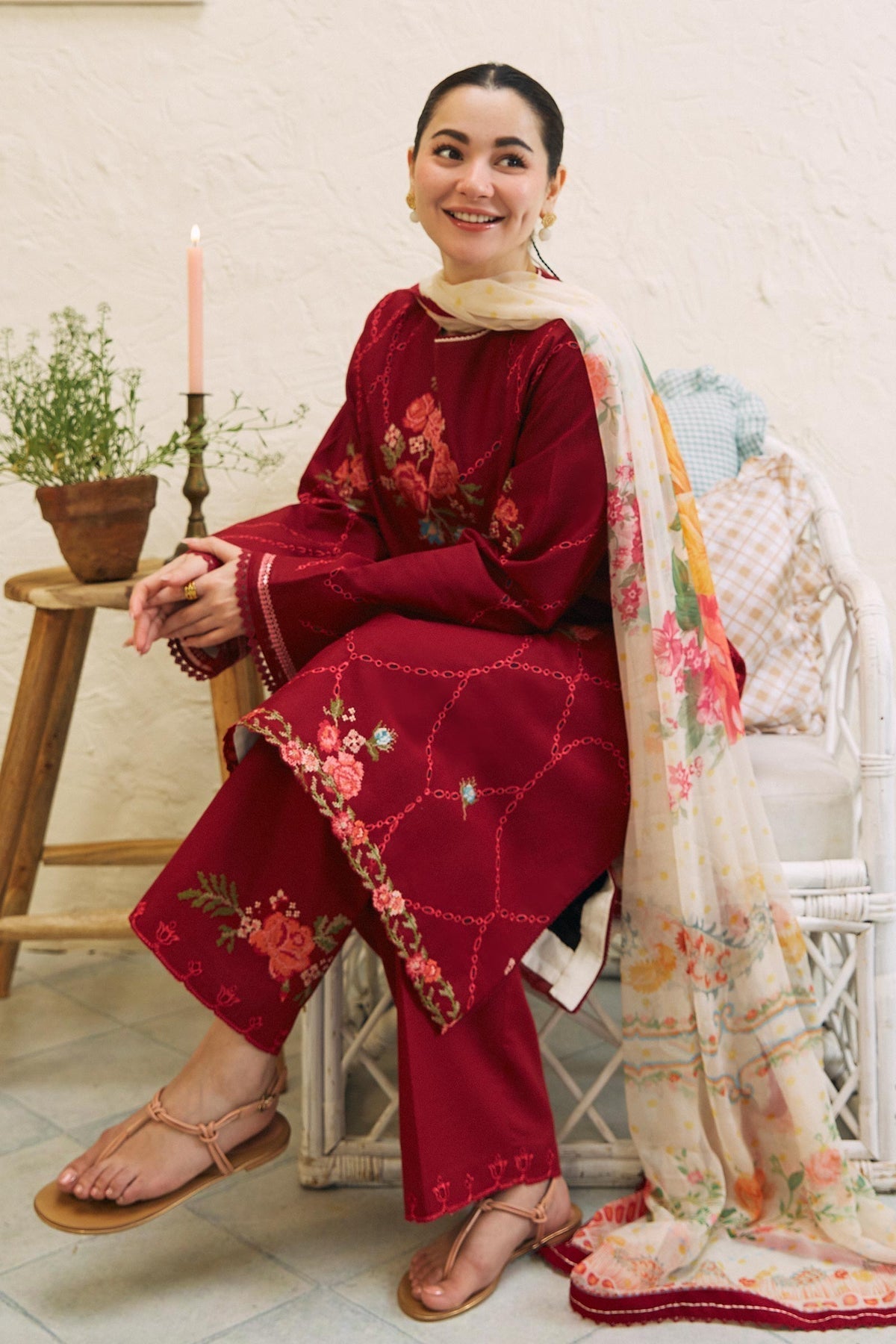 Zara Shahjahan FF-1202 Luxury Embroidered Lawn 3Pc Suit