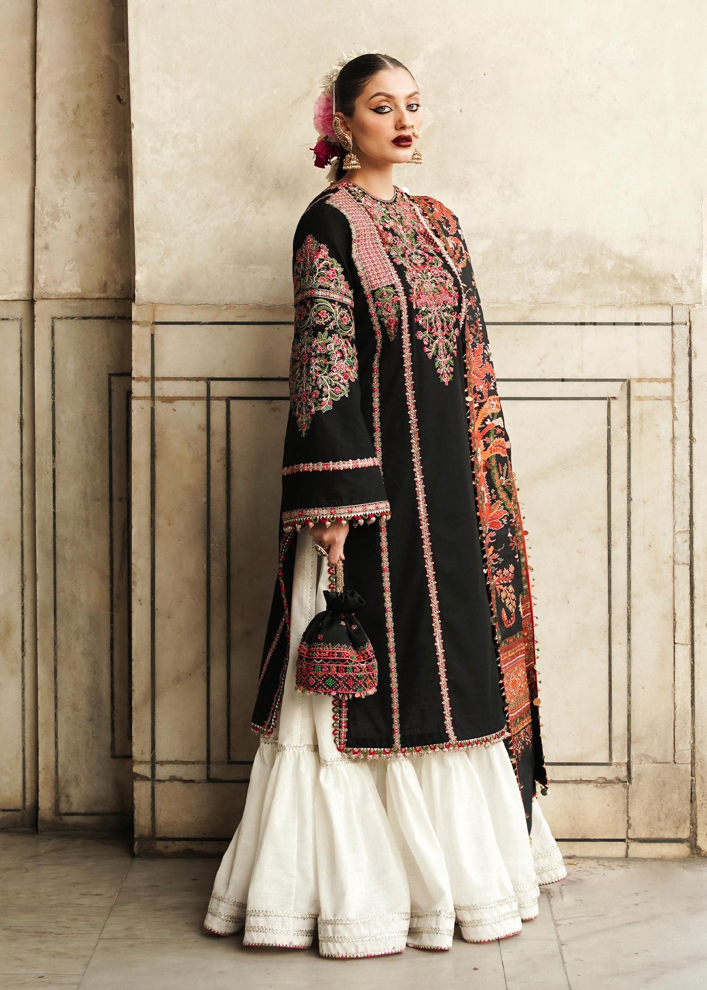 Hussain Rehar 006 Unstitched Luxury Dhanak Heavy Embroidered 3PC Suit