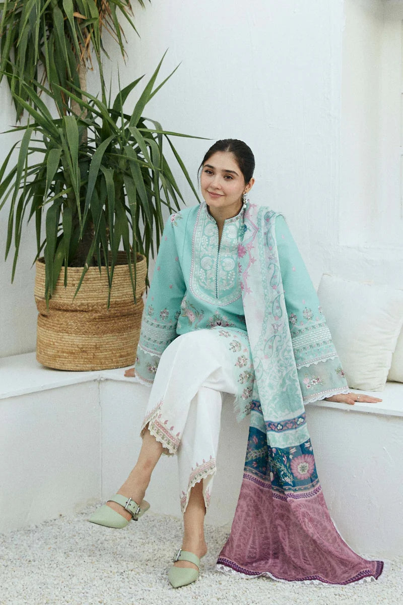 Zara Shahjahan 3PC Unstitched Luxury Lawn Heavy Embroidered Suit
