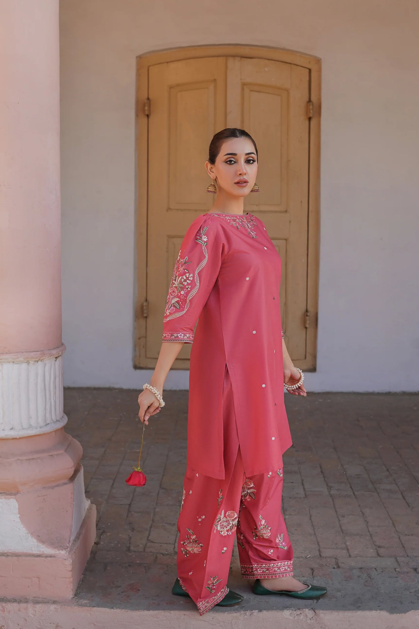 Urge 004 Unstitched Luxury Dhanak Heavy Embroidered 2PC Suit