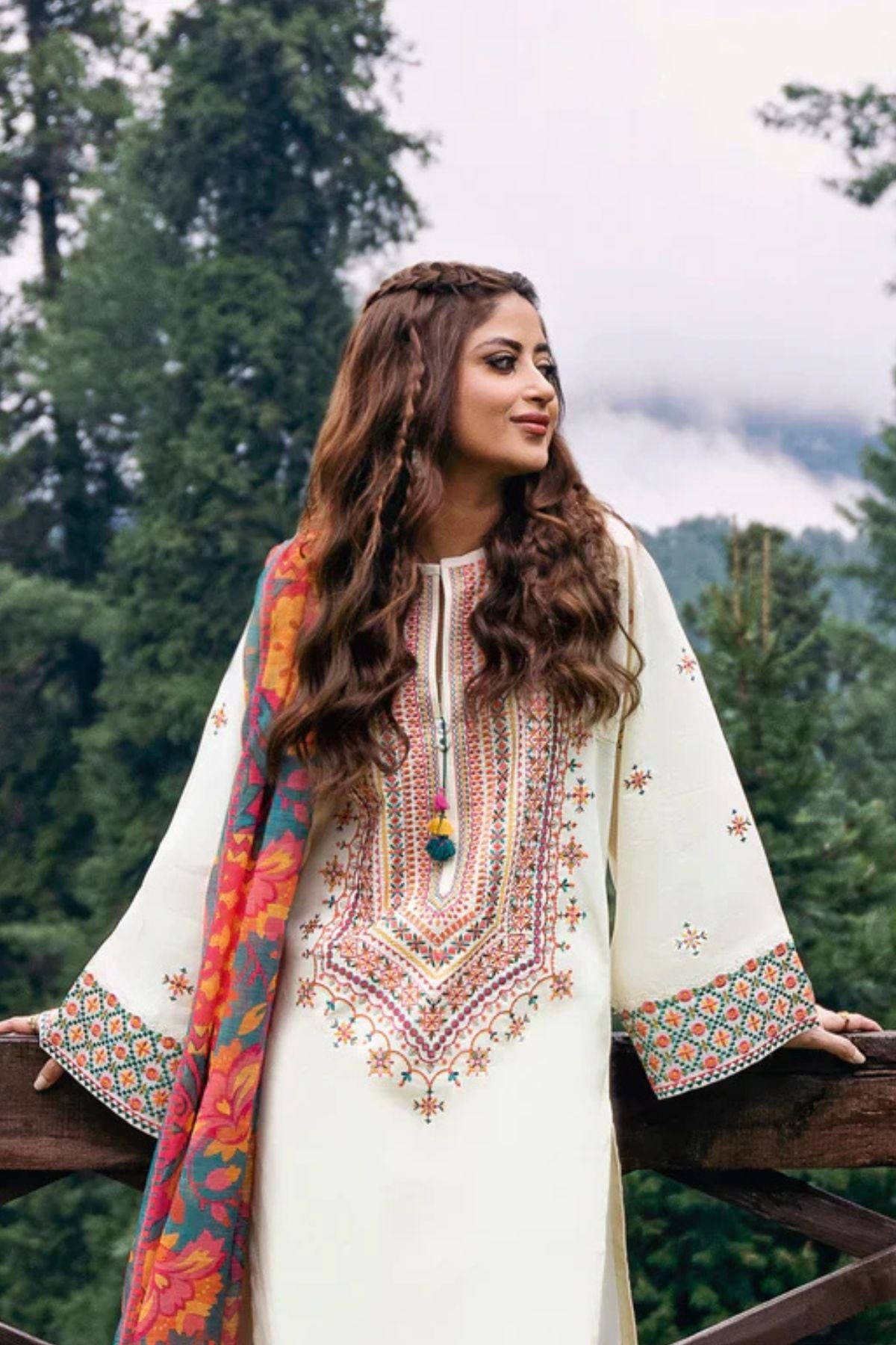 Sapphire 3PC Unstitched Luxury Khaddar Heavy Embroidered Suit