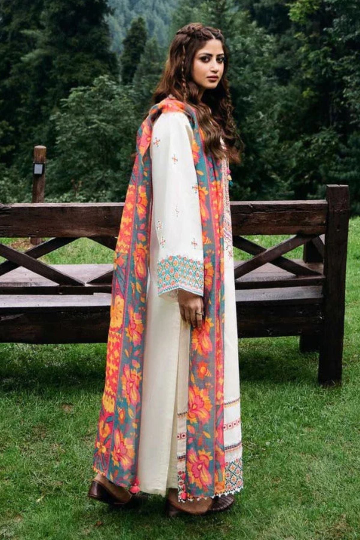 Sapphire 3PC Unstitched Luxury Khaddar Heavy Embroidered Suit