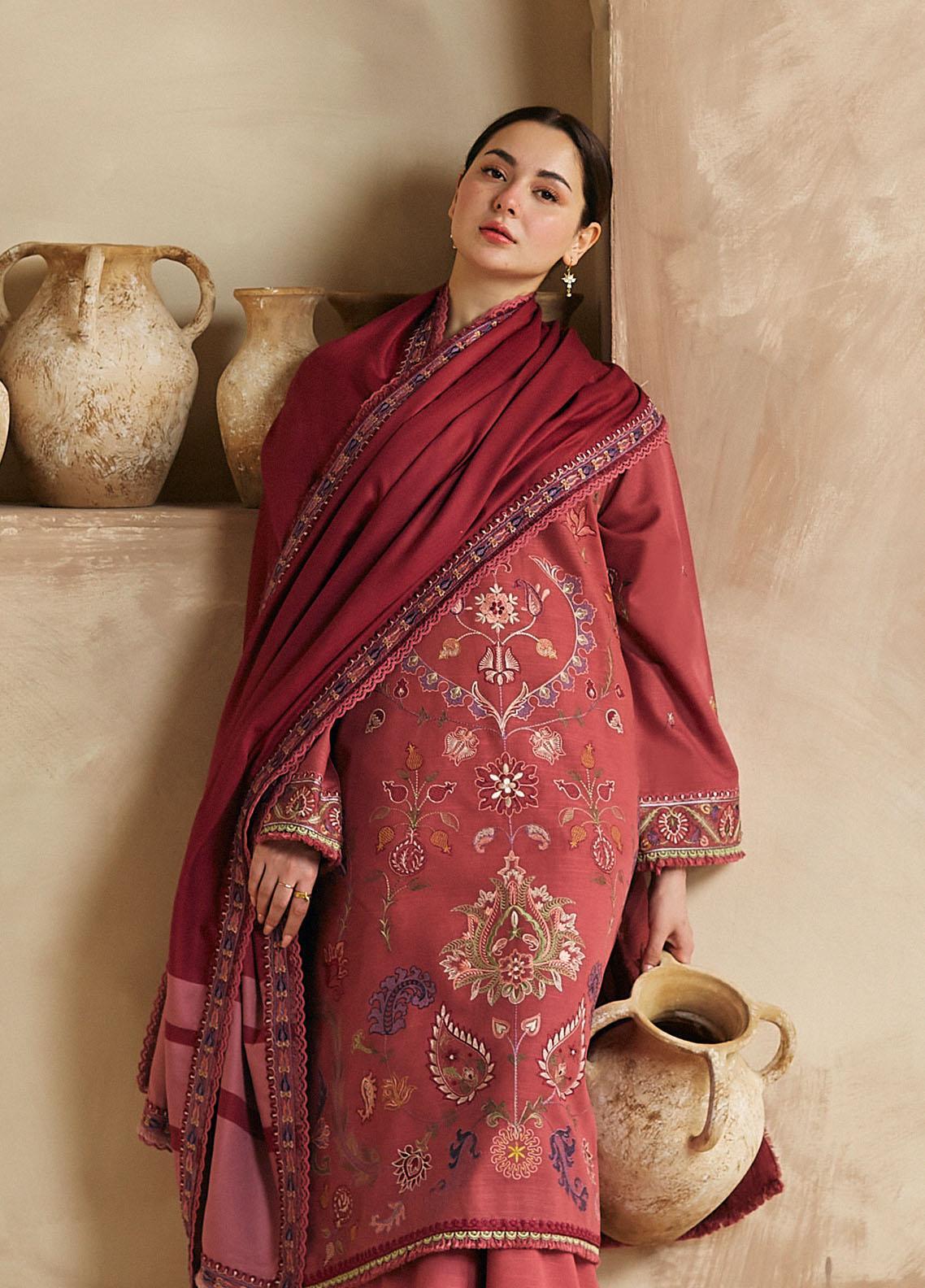 Zara Shahjahan 004 Unstitched Luxury Dhanak Heavy Embroidered 3PC Suit