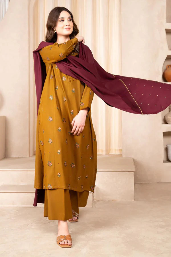 Baroque FZH-833 Lawn 3Pc Emb uit With Daimond Dupatta