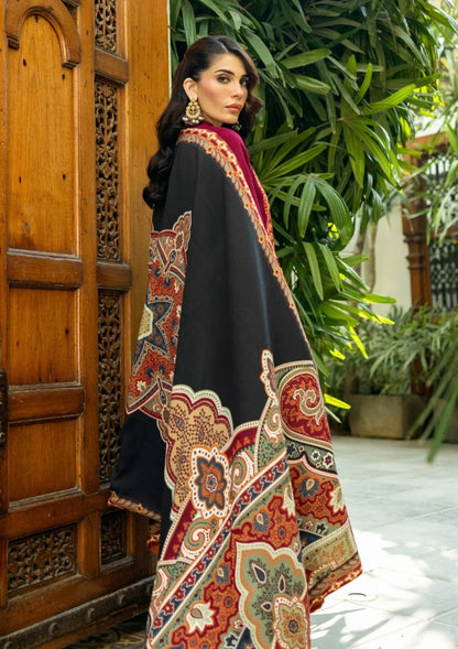 Zainab Chottani FZH-603 Emb 3Pc Suit With Monar Printed Dupatta