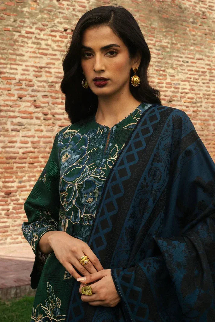 Zara Shahjahan FZH-607 Lawn 3Pc Suit With Monar Duaptta