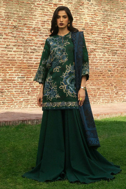 Zara Shahjahan FZH-607 Lawn 3Pc Suit With Monar Duaptta