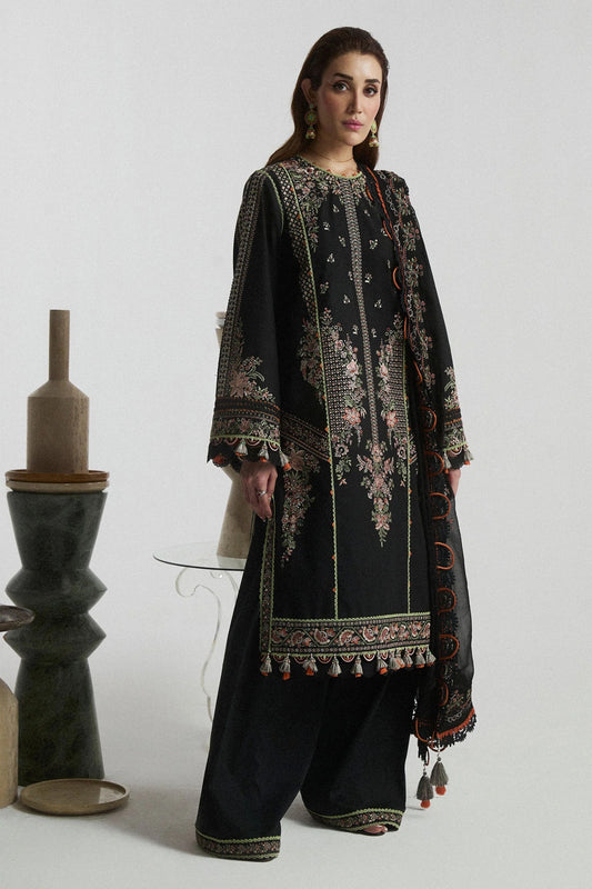 Hussain Rehar 005 Unstitched Luxury Dhanak Heavy Embroidered 3PC Suit