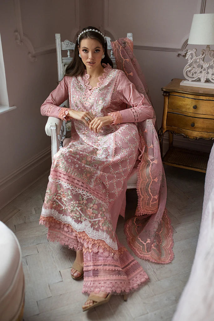 Sobia Nazir 3PC Unstitched Luxury Lawn Chikenkari Heavy Embroidered Suit