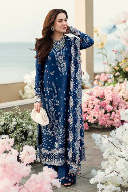 Qalamkar 3PC Unstitched Luxury Lawn Chikenkari Heavy Embroidered Suit