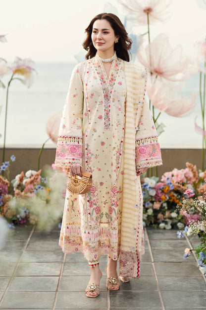 Qalamkar 3PC Unstitched Luxury Lawn Chikenkari Heavy Embroidered Suit