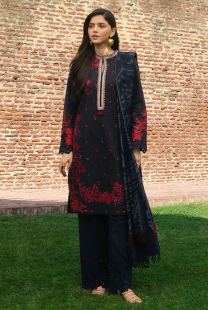 Zara Shahjahan FZH Lawn 3Pc Suit With Monar Duaptta