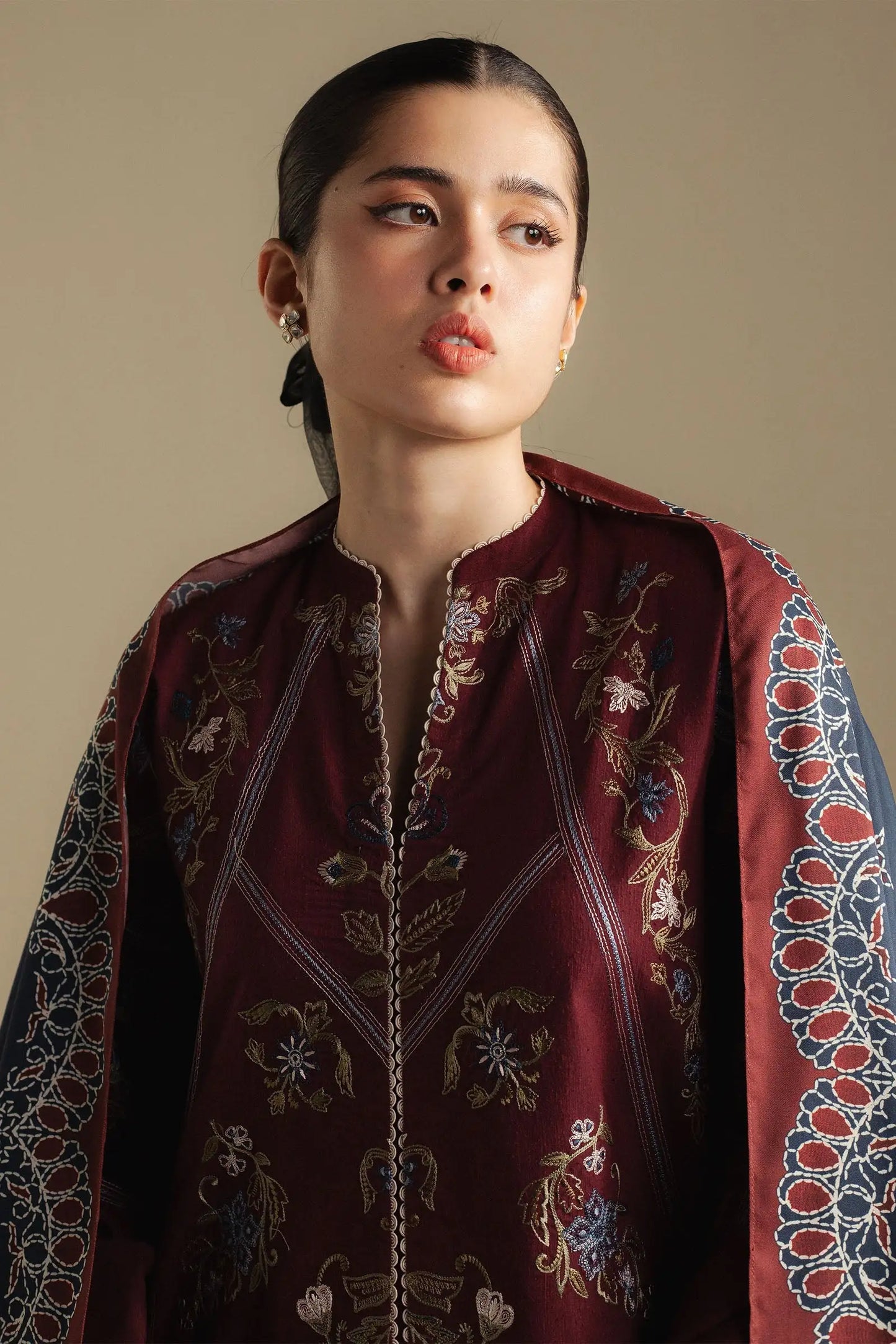 Zara Shahjahan 026 Unstitched Luxury Dhanak Heavy Embroidered 3PC Suit