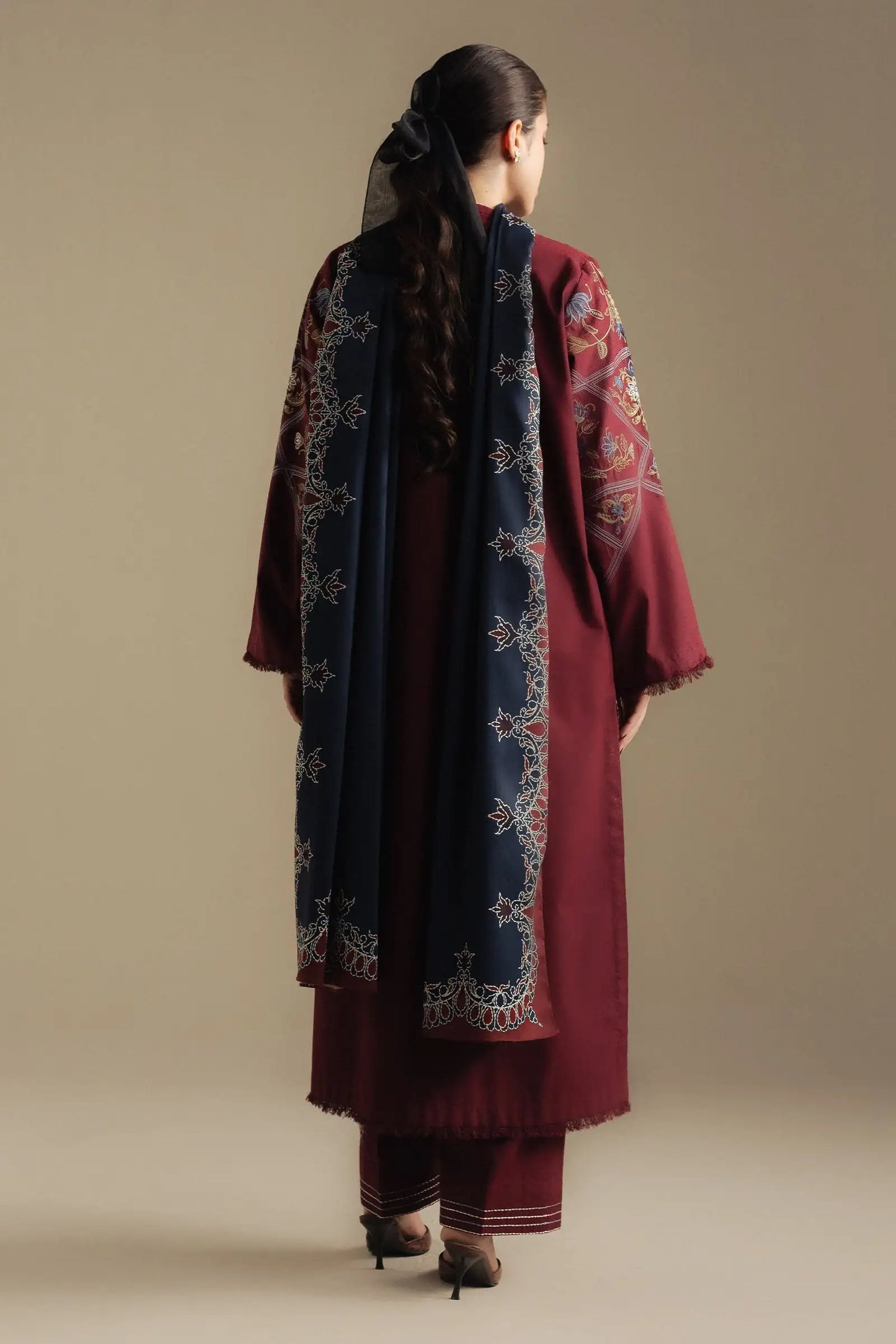 Zara Shahjahan 026 Unstitched Luxury Dhanak Heavy Embroidered 3PC Suit