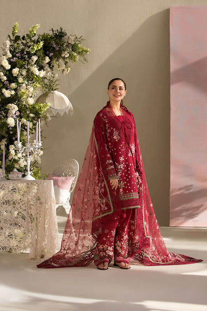 Sobia Nazir 3PC Unstitched Luxury Lawn Heavy Embroidered Suit