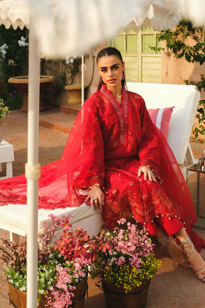 Paras 3PC Unstitched Luxury Lawn Heavy Embroidered Suit