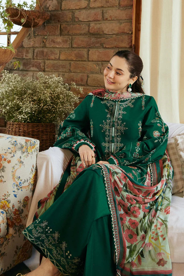 Zara Shahjahan FF Luxury Embroidered Lawn 3Pc Suit