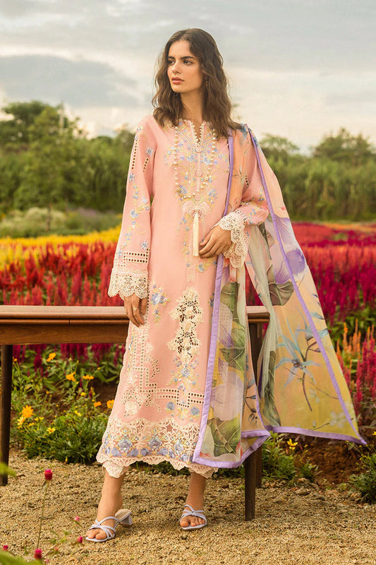 Mushq  3PC Unstitched Luxury Lawn Chikenkari Heavy Embroidered Suit
