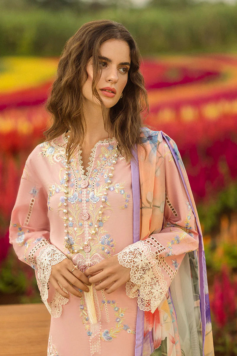 Mushq  3PC Unstitched Luxury Lawn Chikenkari Heavy Embroidered Suit
