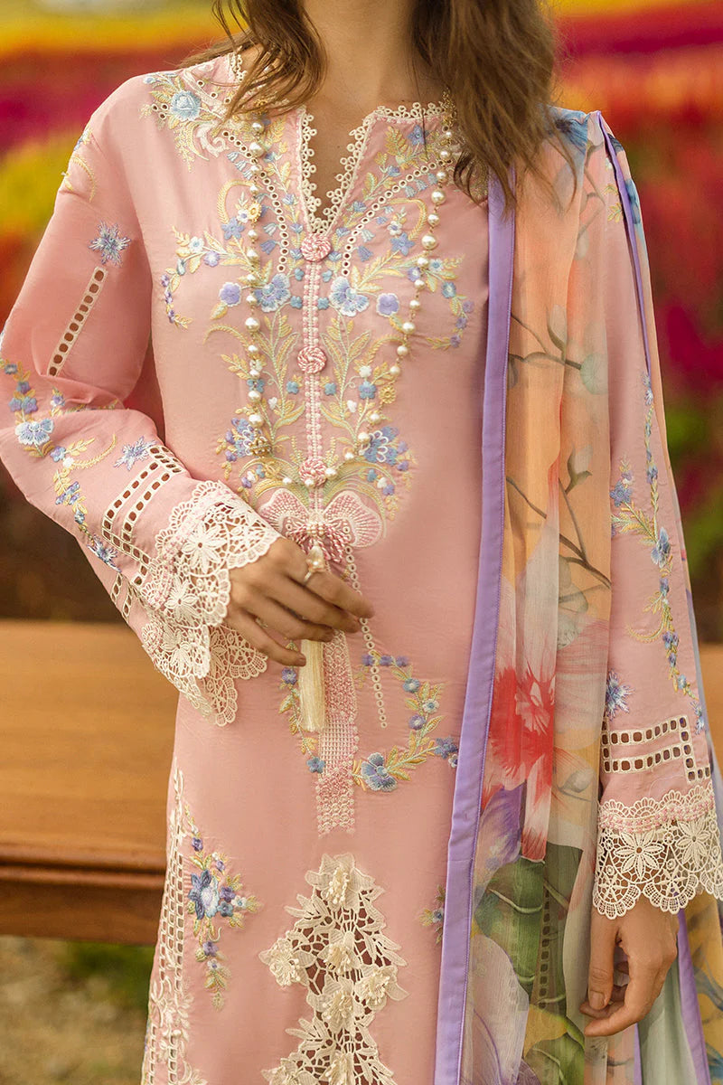 Mushq  3PC Unstitched Luxury Lawn Chikenkari Heavy Embroidered Suit