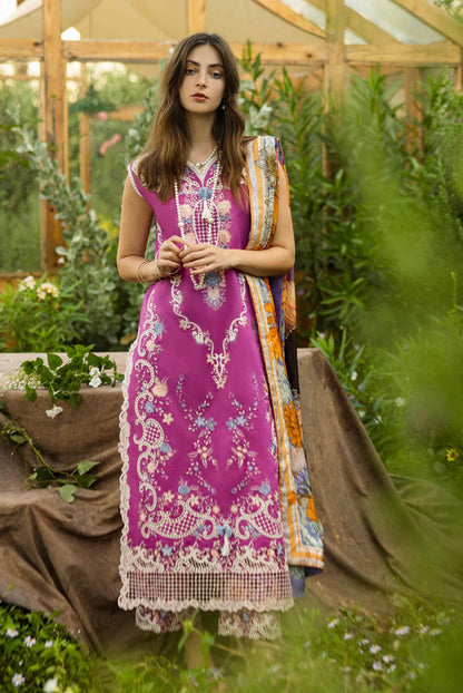 Mushq 3PC Unstitched Luxury Lawn Chikenkari Heavy Embroidered Suit