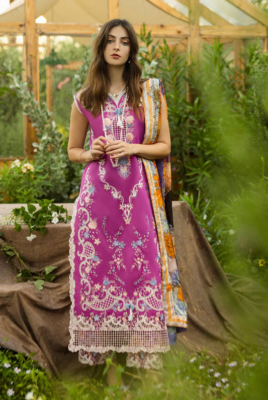 Mushq 3PC Unstitched Luxury Lawn Chikenkari Heavy Embroidered Suit