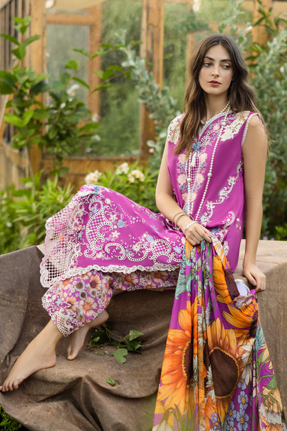 Mushq 3PC Unstitched Luxury Lawn Chikenkari Heavy Embroidered Suit