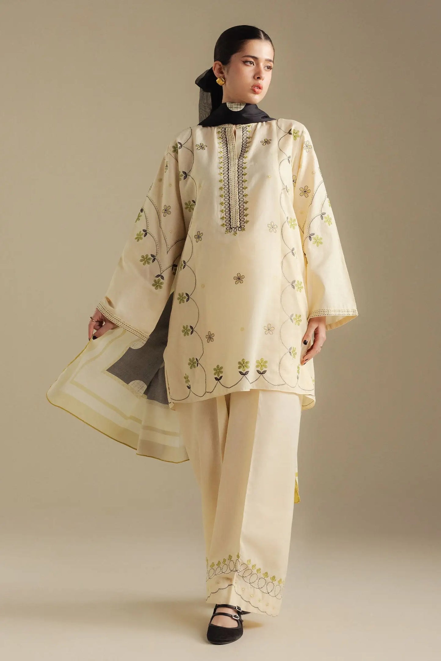 Zara Shahjahan 028 Unstitched Luxury Dhanak Heavy Embroidered 3PC Suit