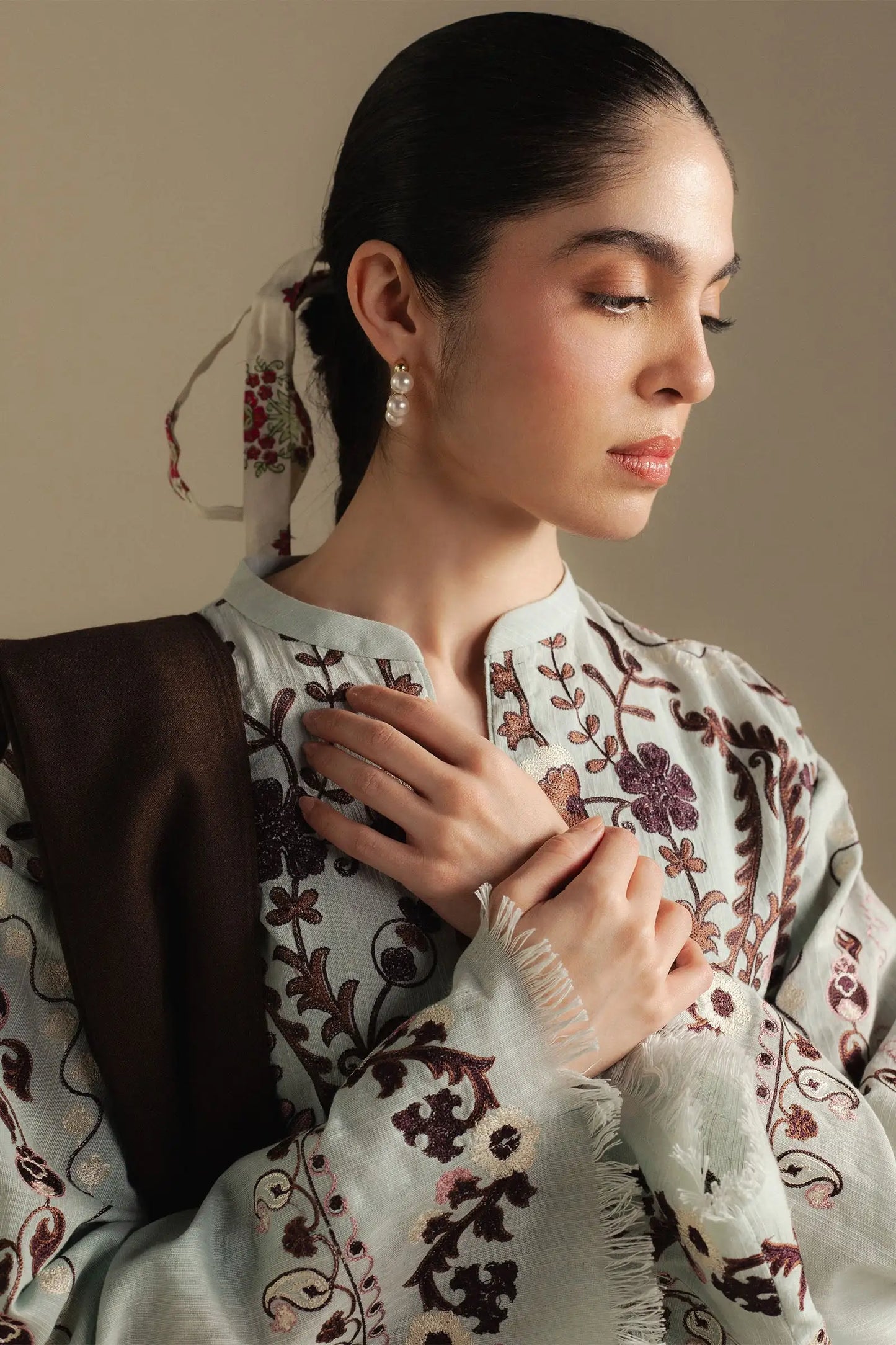 Zara Shahjahan 033 Unstitched Luxury Dhanak Heavy Embroidered 3PC Suit