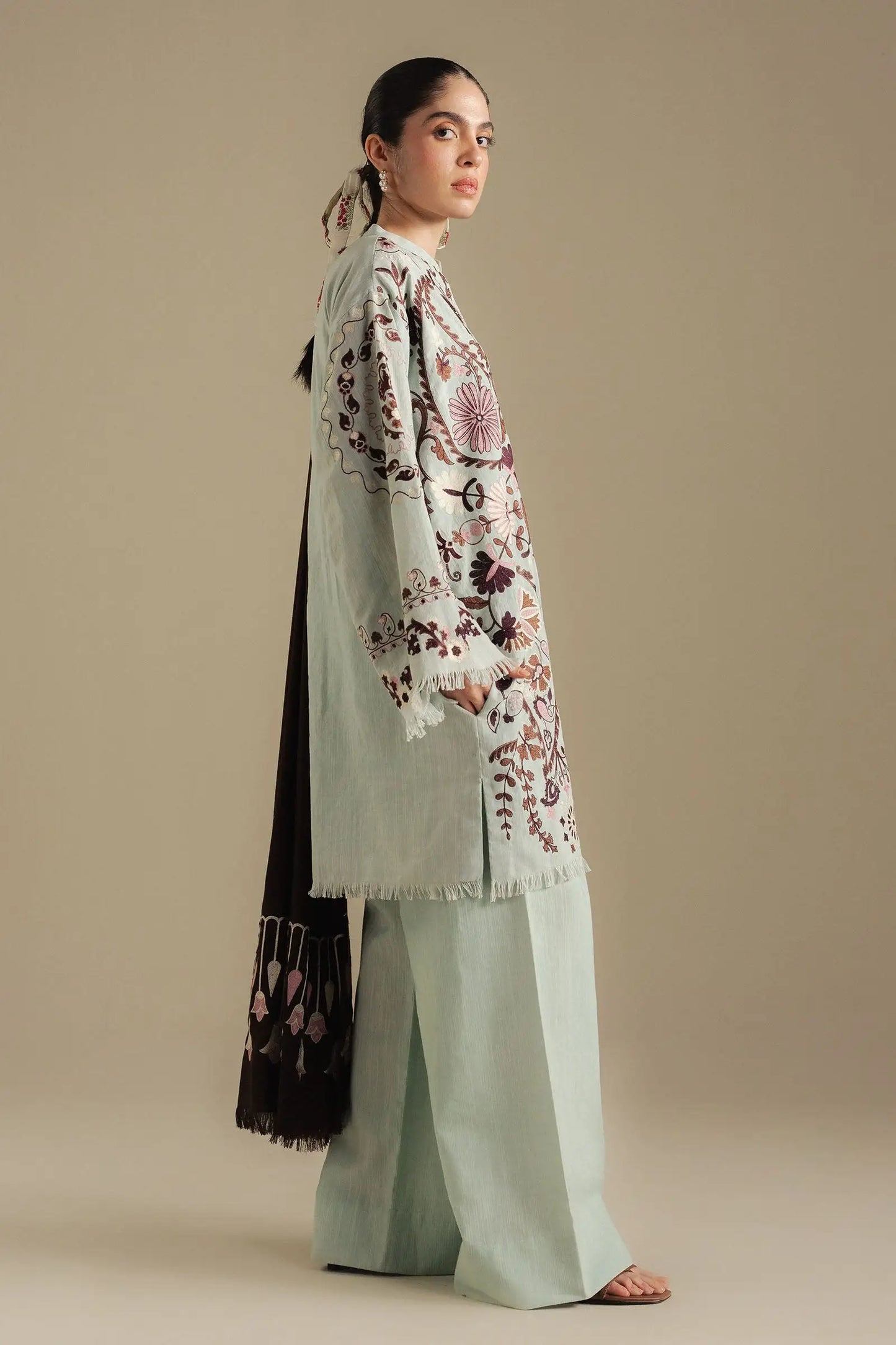 Zara Shahjahan 033 Unstitched Luxury Dhanak Heavy Embroidered 3PC Suit