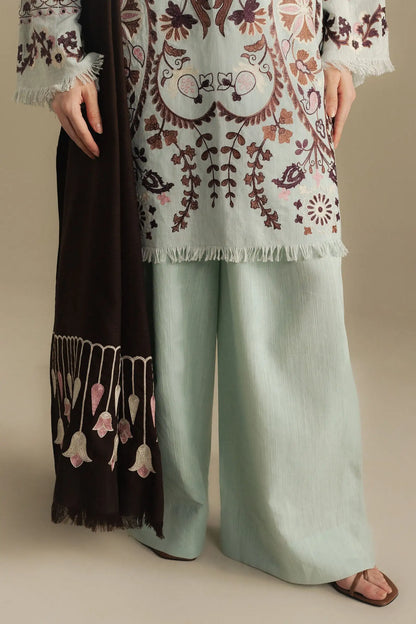 Zara Shahjahan 033 Unstitched Luxury Dhanak Heavy Embroidered 3PC Suit