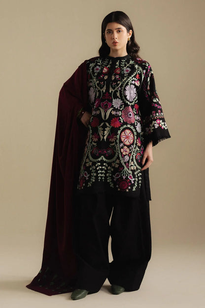 Zara Shahjahan 034 Unstitched Luxury Dhanak Heavy Embroidered 3PC Suit