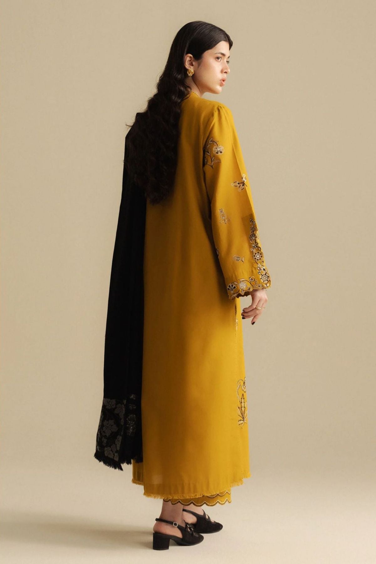 Zara Shahjahan 018 Unstitched Luxury Dhanak Heavy Embroidered 3PC Suit