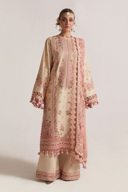 Hussain Rehar FF-001 Luxury Embroidered Lawn 3Pc Suit