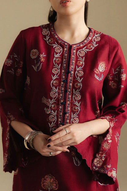 Zara Shahjahan 017 Unstitched Luxury Dhanak Heavy Embroidered 3PC Suit