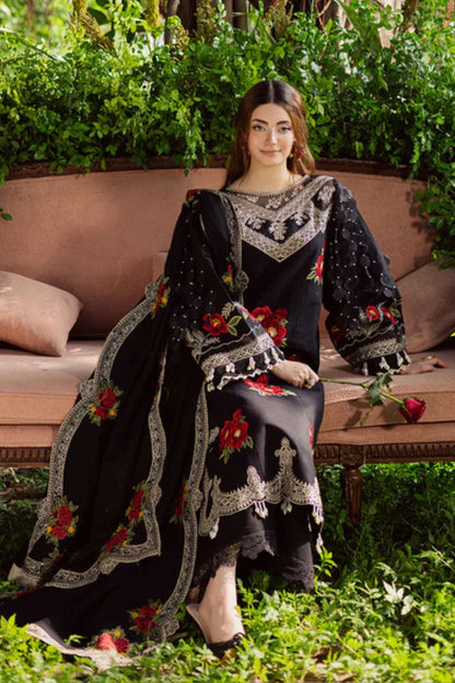 Parishy 001 Unstitched Luxury Dhanak Heavy Embroidered 3PC Suit