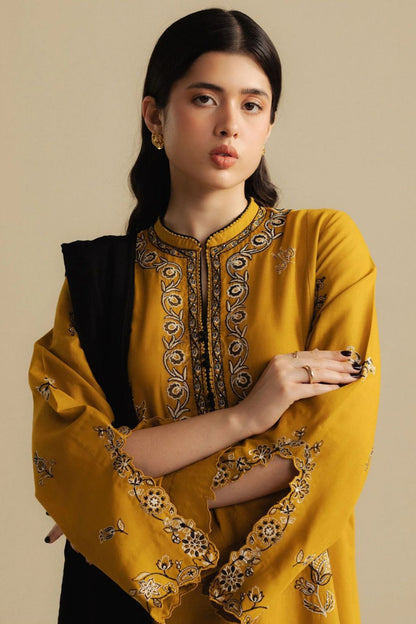 Zara Shahjahan 018 Unstitched Luxury Dhanak Heavy Embroidered 3PC Suit