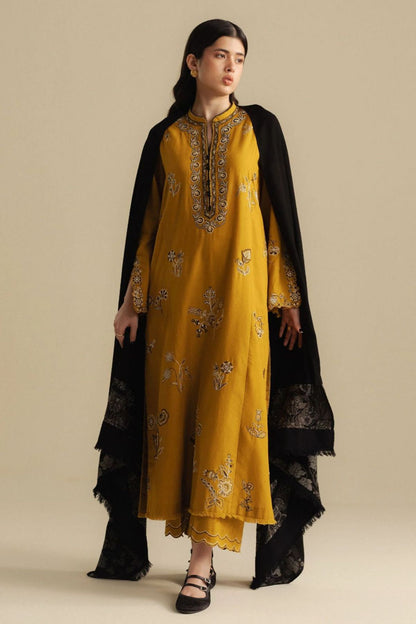 Zara Shahjahan 018 Unstitched Luxury Dhanak Heavy Embroidered 3PC Suit