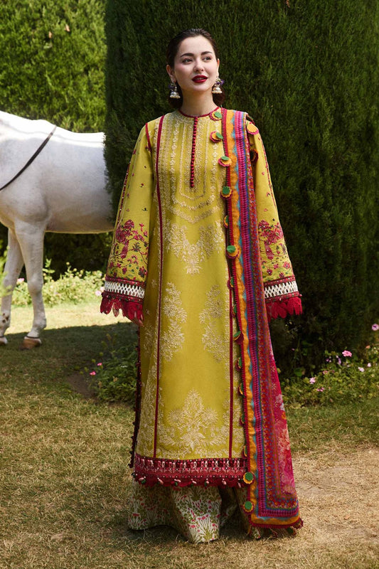 Hussain Rehar 021 Unstitched Luxury Dhanak Heavy Embroidered 3PC Suit