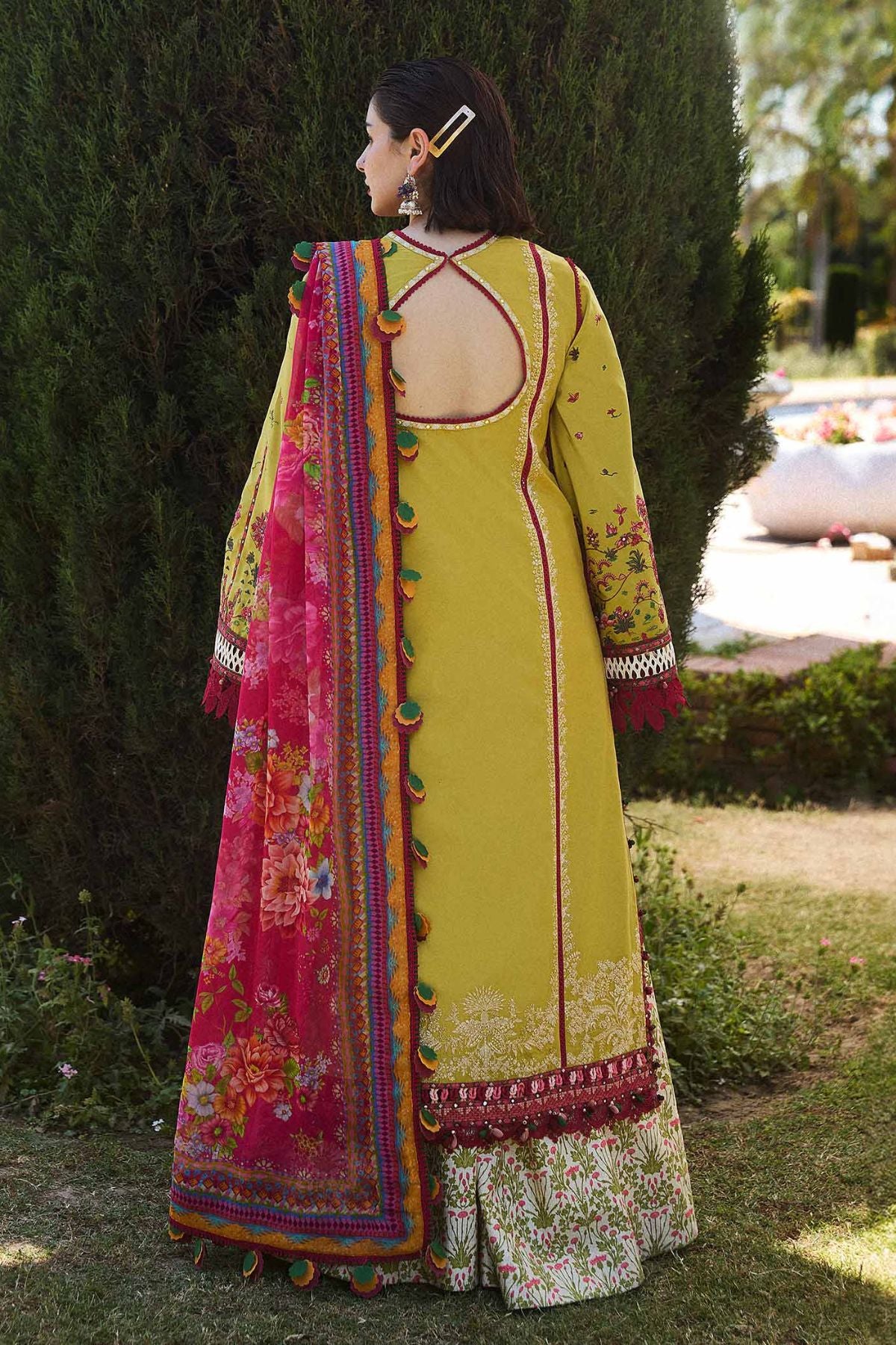 Hussain Rehar 021 Unstitched Luxury Dhanak Heavy Embroidered 3PC Suit