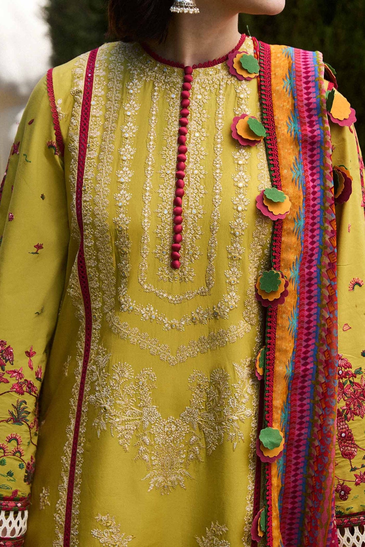 Hussain Rehar 021 Unstitched Luxury Dhanak Heavy Embroidered 3PC Suit